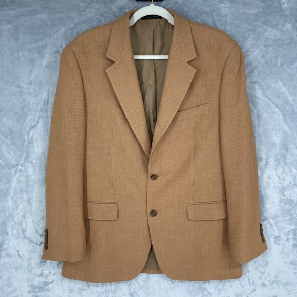 Lauren Ralph Lauren Sport Coat Mens 40R Orangish-tan Color Two Button